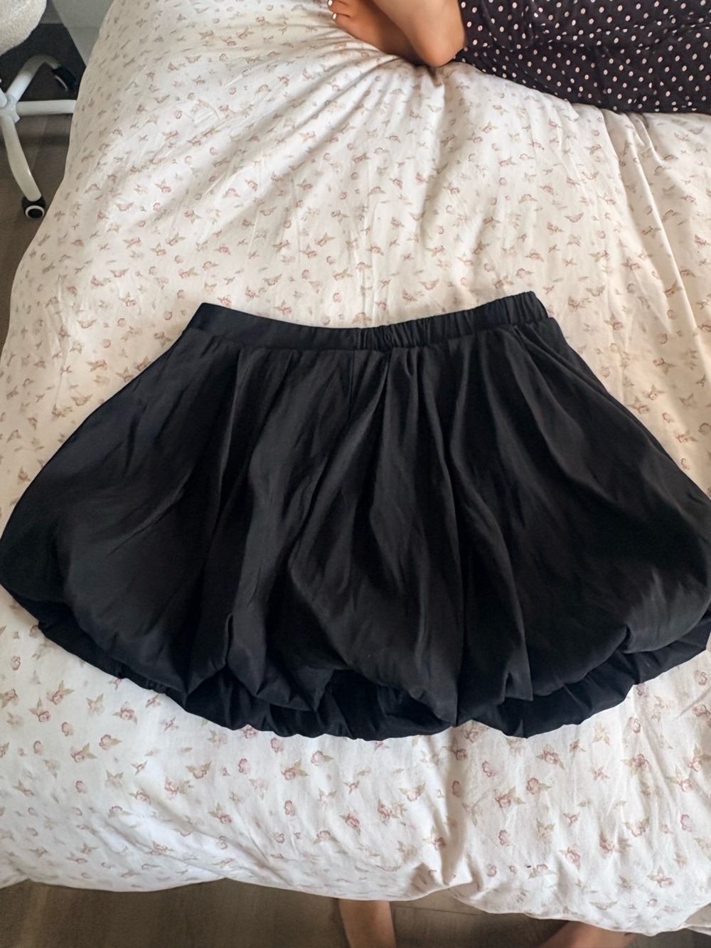 a new day Black Mini Bubble Skirt